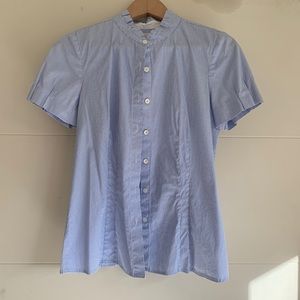 JCREW Haberdashery Short Sleeve Pinstripe Cutie